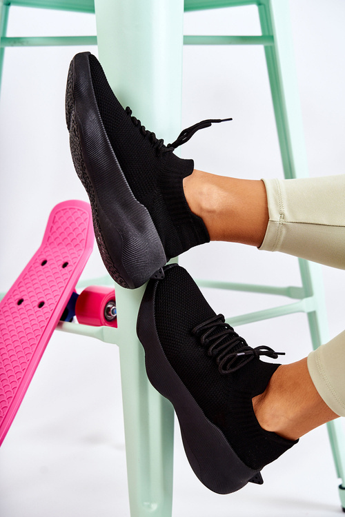 Wsuwane Buty Sportowe Damskie Czarne Dalmiro