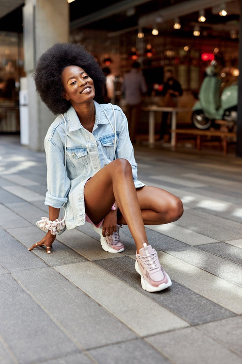 Damskie Sportowe Buty Memory Foam Big Star HH274258 Fioletowe