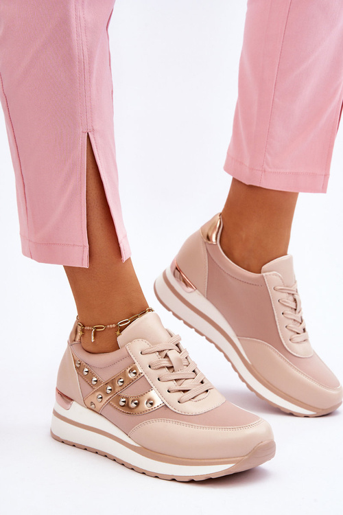 Buty Sportowe Z Ćwiekami Nude Adley