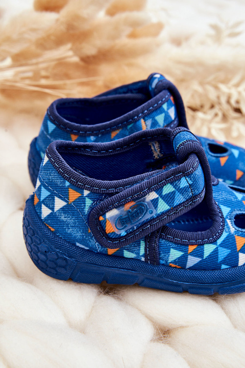 Buty Papcie Befado Trójkąty 533P023 Niebieskie