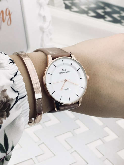 Damski Zegarek Giorgio & Dario Gemini Pudrowy Róż