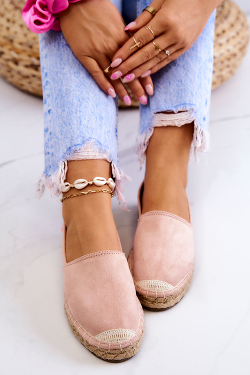 Damskie Klasyczne Espadryle Big Star JJ274955 Różowe