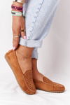 Damskie Zamszowe Mokasyny Camel Molly