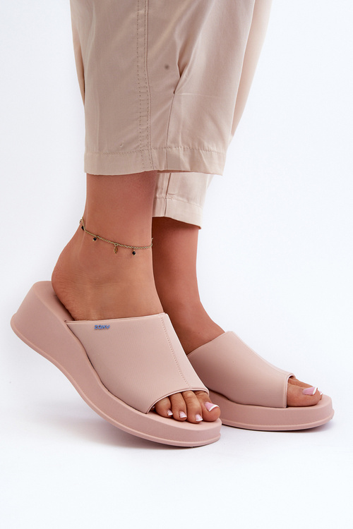 Pachnące Klapki Damskie Na Koturnie ZAXY LL285083 Jasnoróżowe