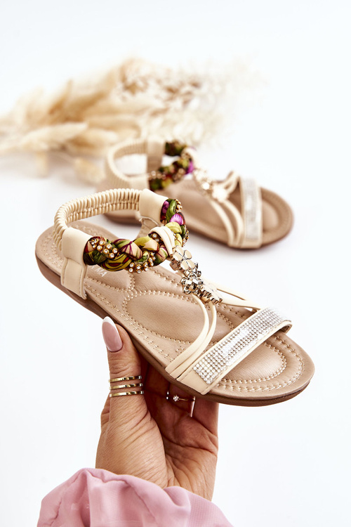 Dziecięce Wsuwane Sandały Beżowe Sammi