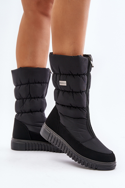 Ciepłe Śniegowce Damskie Progress PROGJ-24-149 Czarne