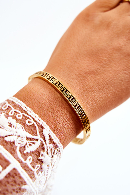 Damska Bransoletka Stalowa Na Zatrzask Złota