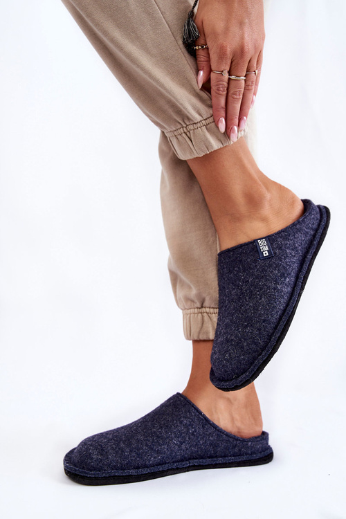 Klasyczne Damskie Papcie Big Star KK276013 Granatowe