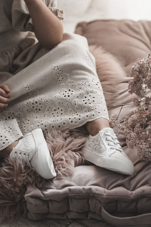 Trampki Ażurowe Big Star JJ374134 Białe