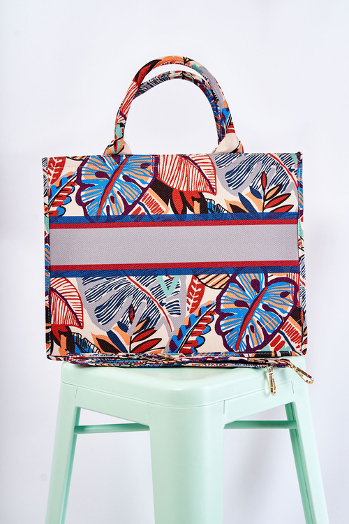 Duża Klasyczna Torebka W Print Multikolor Micola