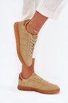 Zamszowe Sneakersy Damskie Big Star RR274849 HI-POLY SYSTEM Beżowe