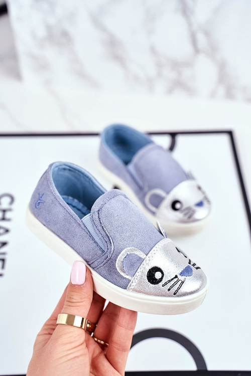 Trampki Dziecięce Wsuwane Z Myszką Niebieskie Candys