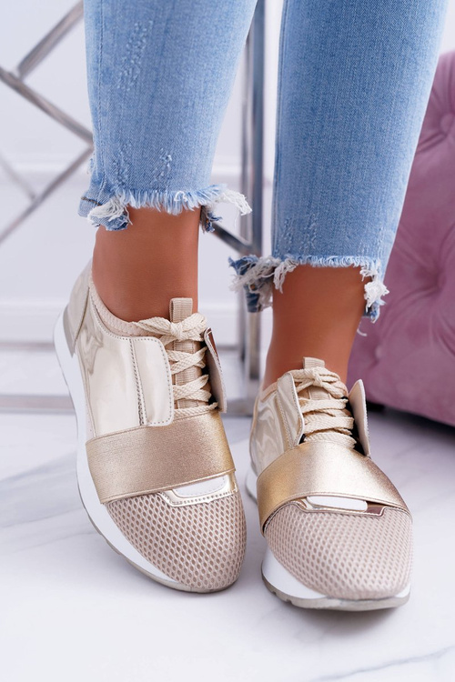 Lu Boo Damskie Złote Sportowe Buty Madoni