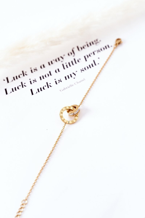 Bransoletka Na Łańcuszku Z Cyrkoniami Złoty