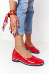 Skórzane Lakierowane Półbuty Maciejka 05035-08 Czerwone