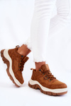 Damskie Buty Trekkingowe Trapery Memory Foam Big Star KK274362 Brązowe