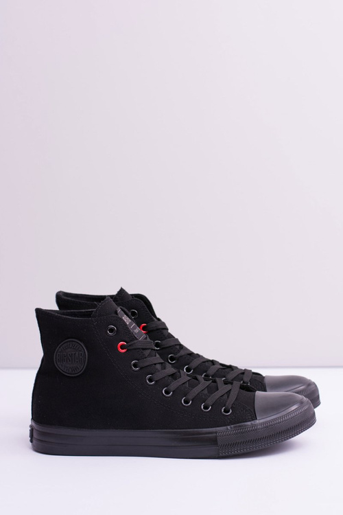 Big Star Wysokie Męskie Czarne Trampki T174111