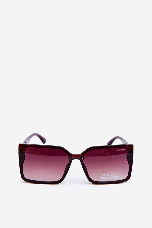 Kwadratowe Okulary Przeciwsłoneczne Damskie UV400 Brązowe