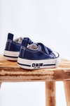 Dziecięce Materiałowe Trampki Na Rzep BIG STAR KK374075 Granatowe