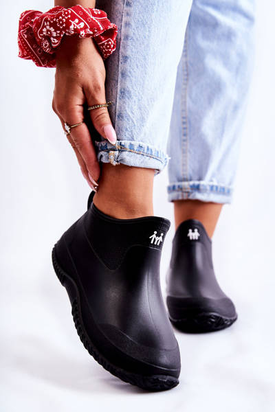 Damskie Niskie Kalosze Czarne Eldora