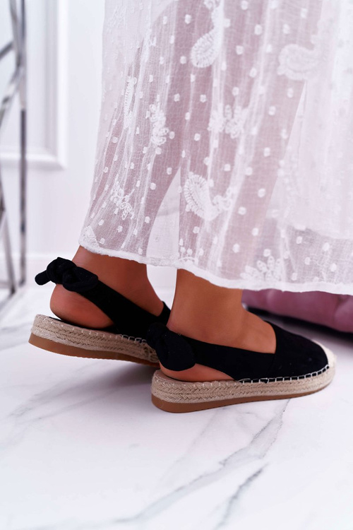 Espadryle Damskie Tenisówki Czarne Moriente