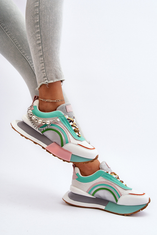 Sneakersy Damskie Z Ozdobą GOE NN2N4048 Multikolor
