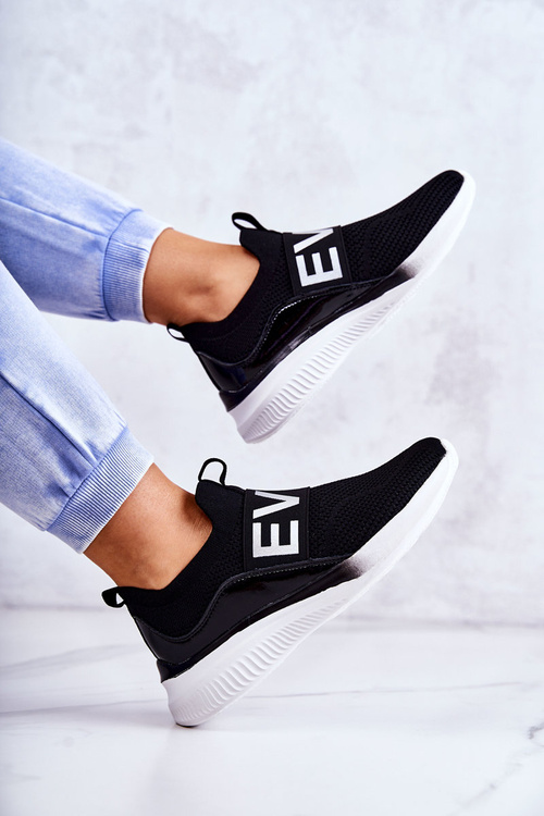 Damskie Buty Sportowe Wsuwane Czarne Lorane