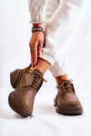 Damskie Sneakersy Sportowe Buty Khaki New Horizon