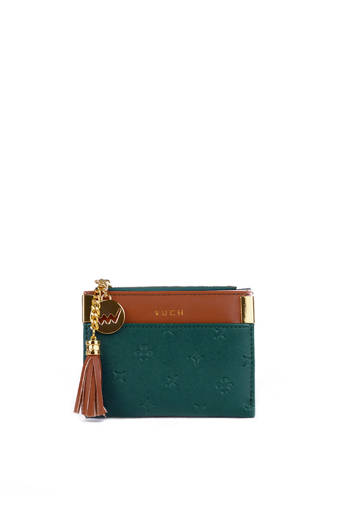 Mały Skórzany Portfel Niebiesko-Brązowy Calyp