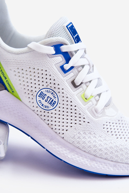 Męskie Wygodne Sneakersy Memory Foam Big Star LL174102 Białe