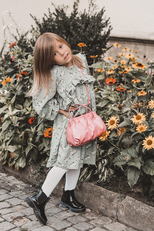 Dziecięce Lakierowane Ocieplane Botki Czarne Porky