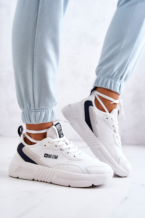 Modne Sneakersy Buty Sportowe Big Star JJ274596 Białe