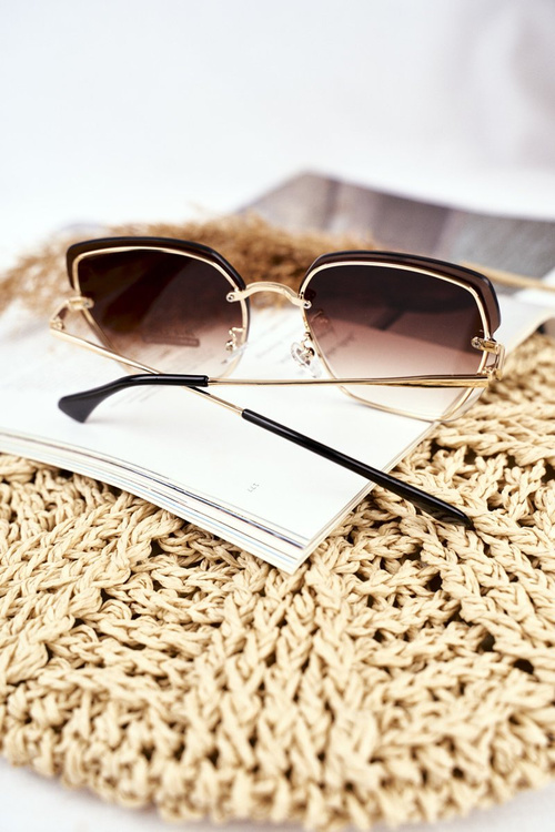 Okulary Przeciwsłoneczne Brązowe Prius PRE-34 Złote Gradient