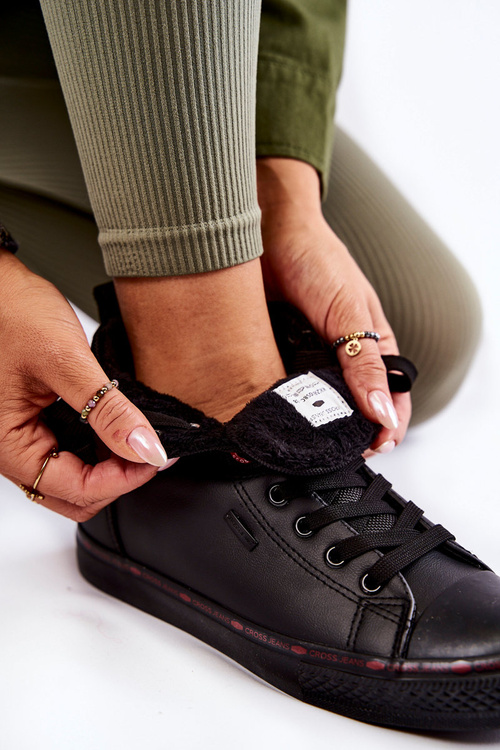 Damskie Wysokie Trampki Cross Jeans KK2R4058C Czarne