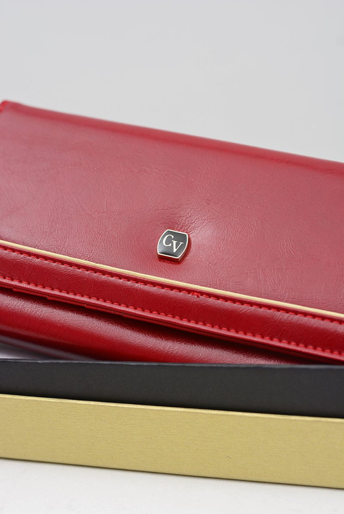 Duży Damski Czerwony Portfel