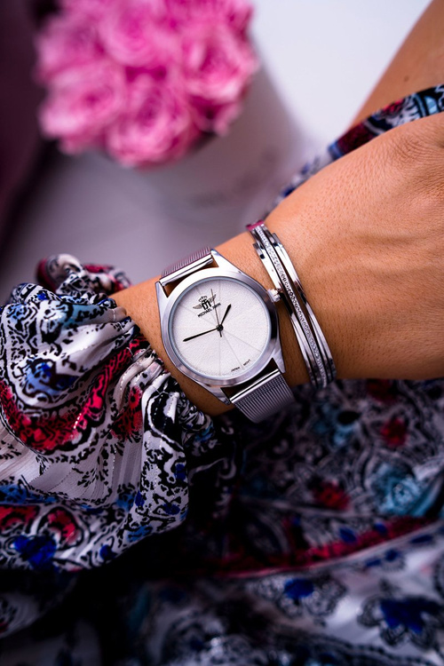 Damski Zegarek Michael John Srebrne Armedana