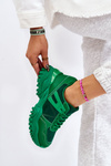 Modne Buty Sportowe Sneakersy Zielone Frezio