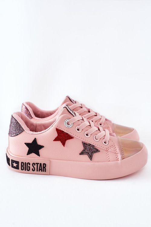 Dziecięce Skórzane Trampki BIG STAR II374033 Różowe