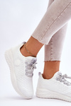 Damskie Sportowe Buty Memory Foam Big Star HH274296 Białe