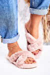 Damskie Klapki Papcie Futrzane Jasny Brąz Cozy Time