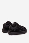 Dziecięce Sneakersy Ocieplane Futerkiem Czarne Mireen