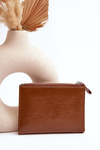 Damski Portfel Z Ekoskóry Brązowy Cudea