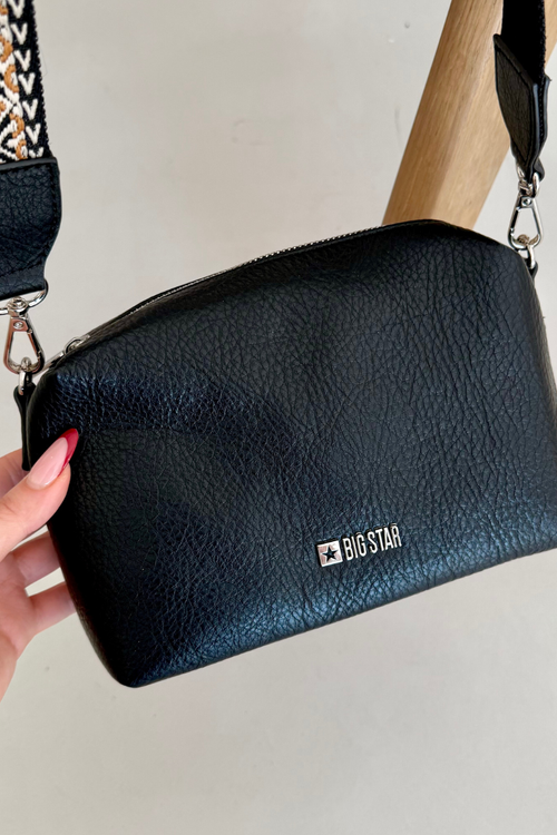 Mała Torebka Z Ozdobnym Paskiem Big Star OO574091 Czarna