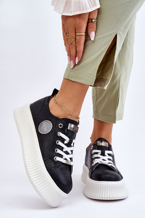 Damskie Sneakersy Buty Sportowe GOE JJ2N4127 Czarne