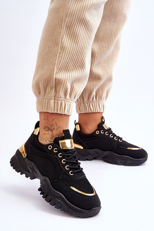 Klasyczne Sportowe Buty Na Platformie Czarne Need It
