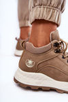 Damskie Ocieplane Buty Trekkingowe Trapery Beżowe Otto