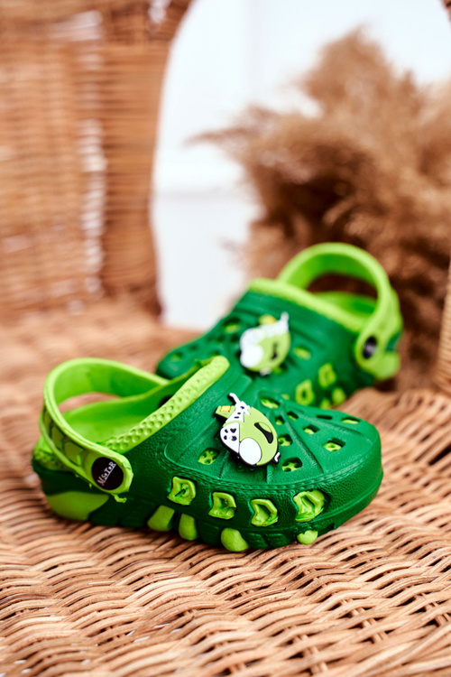 Klapki Dziecięce Piankowe Kroksy Zielone Samolot Donald