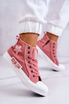 Klasyczne Wysokie Trampki Big Star JJ274382 Różowe