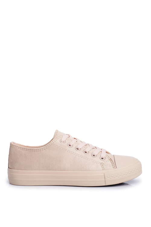 Damskie Trampki Zamszowe Beżowe El Paso