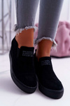 Damskie Snekersy Trampki Lu Boo Wsuwane Czarne Kaori